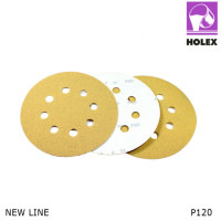 HAS-6237 Круг абраз D=125мм  Р150  8отв New Line Holex