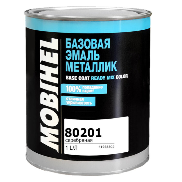 80201 серебряная металлик автоэмаль MOBIHEL (1л)