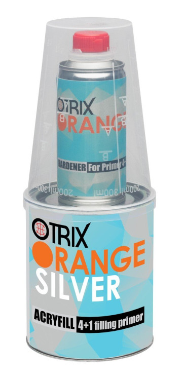 OTRIX 2К Акриловый грунт ORANGE SILVER  4+1 Filing Premer (черный) 0,8л + отв.0,2л