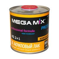 Грунт акриловый  MEGAMIX 2К HS темный графит 850мл.+ 425 мл