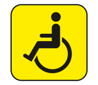 Наклейка знак "Инвалид"
