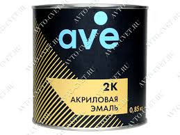 AVE 1K Акриловая эмаль черная МАТОВАЯ 0,4кг