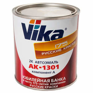 201 белая акриловая автоэмаль АК-1301 VIKA (0,85кг)